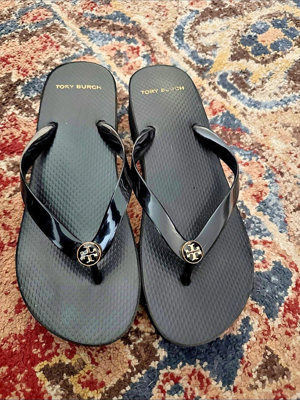 Tory Burch Platform Wedge Flip Flop Black